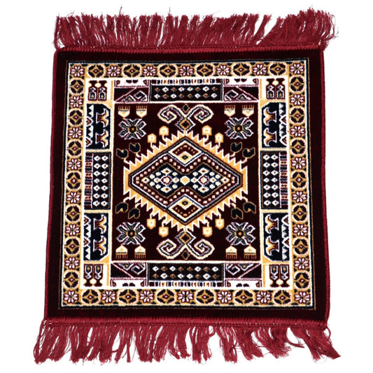 ASHIRWAD Maroon Puja Aasan 19x19 inch – Velvet Woolen Mat/Cloth Rug for Pooja, Meditation, Aasanam & Rituals