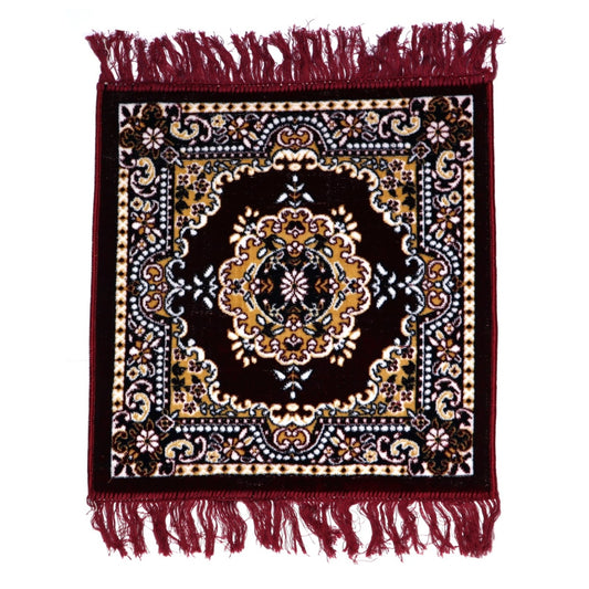 ASHIRWAD Maroon Puja Aasan 19x19 inch – Velvet Woolen Mat/Cloth Rug for Pooja, Meditation, Aasanam & Rituals
