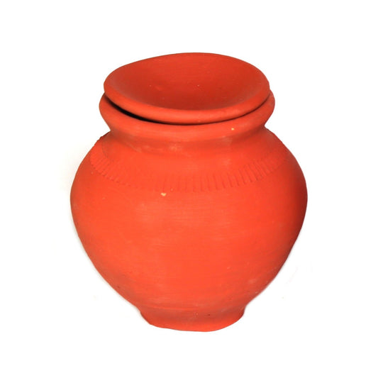 Ashirwad Mitti Kalash – Terracotta Clay Earthen Pot for Puja, Weddings, Karva Chauth & Housewarming Ceremonies